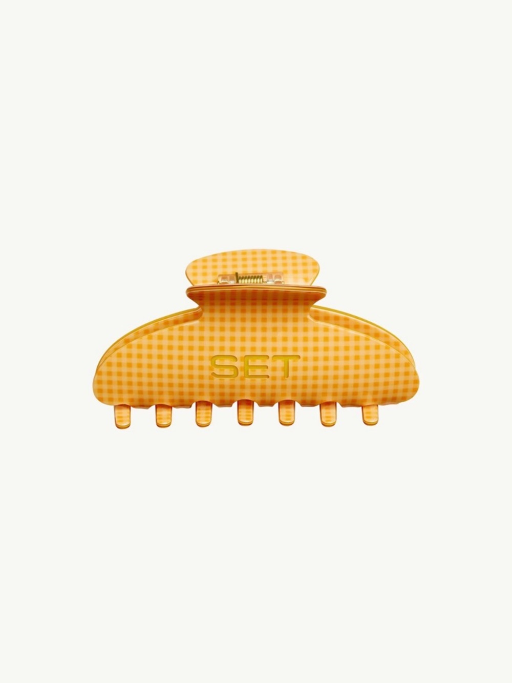 SET active Gingham Claw Clip - Orange Soda